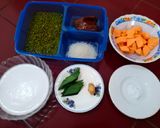 Foto langkah ke 1 dari resep Bubur Kacang Ijo & Ubi.