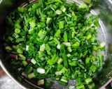 A picture of step 1 of Spring onion bhaji.