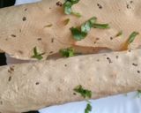 A picture of step 2 of Papad roll.