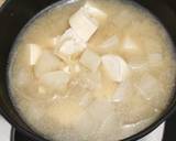 Miso soup with tofu, daikon, onion