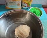 Foto langkah ke 3 dari resep Bakpao No Mixer Isi Unti Pandan.