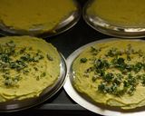 A picture of step 3 of Gujrati special khandvi.