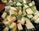 A picture of step 2 of Mushrooms and Zucchini with Herbes de Provence.