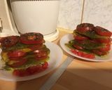 Une image de l'étape 14 de Mille feuille de poivrons grillés aux tomates ail et huile d olive et basilic.