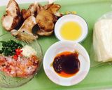 Hình bước làm 1 của món Đậu phụ om thịt băm, nấm Hương
