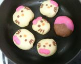 Foto langkah ke 6 dari resep Bakpau hello kitty tanpa ragi(versi teflon).