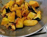 A picture of step 4 of Pumpkin Subji.