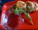 A picture of step 6 of Veg pinwheel tikki roll.