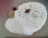 A picture of step 1 of Chebabs (Emirati Saffron and cardamom pancakes).