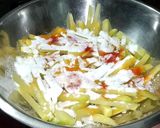 A picture of step 1 of Chilli potato.