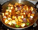 A picture of step 3 of Kadai Matar Paneer.