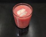 A picture of step 4 of Watermelon Rose Milkshake.