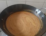 A picture of step 2 of Motte saru poached egg sambar.