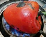 A picture of step 1 of Roasted Tomato and Capsicum chutney with Orange.