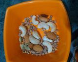 A picture of step 1 of Stuffed coconut ladoo.