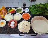 Foto del paso 1 de la receta: Tarta de verduras espinaca, cebollas y ajíes