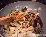 A picture of step 8 of Korean Sweet Potato Noodle Japchae.
