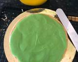 Sponge cake with pandan coconut pastry cream (Fuji mountain sponge cake) recipe step 9 photo
