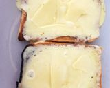 A picture of step 1 of Cheesy Beansy Bacony Toasties. 😉.