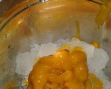 A picture of step 1 of Mango slush.