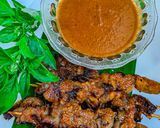 Foto langkah ke 5 dari resep Sate Jamur & saus kacang.
