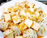 Hình bước làm 5 của món Sủi cảo chay sốt đậu hũ tứ xuyên