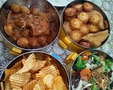 Foto langkah ke 4 dari resep Semur Kecap Tahu dan Telur Puyuh.