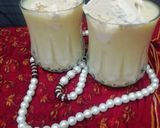 A picture of step 4 of Mango Thandai Shake with ice cream.