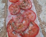 Foto del paso 3 de la receta: Sandwichs de miga con pan negro de jamón,  queso y algo más