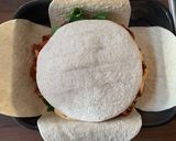 A picture of step 5 of Giant stuffed vegan tortillas.