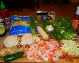 A picture of step 1 of Mike's Spicy Thai Sobe Shrimp Noodles.