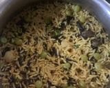 A picture of step 2 of Satvik Green peas and Kabuli chanarice in pressure cooker.