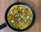 A picture of step 2 of Potato, Pea and Feta Frittata.