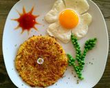 รูปขั้นตอนการทำที่ 7 ของ Rösti (เริอช-ติ) มันฝรั่งขูดทอดแผ่น