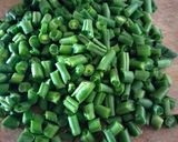 A picture of step 1 of French beans poriyal.