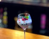 A picture of step 8 of Coconut and berries pudding with sago tapioca balls.