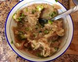 A picture of step 2 of Shrimp meatball in tomato basil sauce.