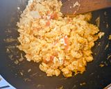 Lecsó sonkával,szalonnával,tojással 🧅🫑🍅🥓🥩🥚🍞 recept fázis 4 fotója