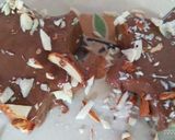 A picture of step 4 of Chocolate kaju katli with surprising chocolates sphere.