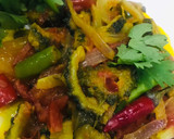 A picture of step 6 of Karele Pyaaz.