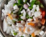 A picture of step 5 of Whole Green Moong sprouts vegetables salad.