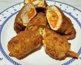 Foto del paso 7 de la receta: Milanesa de pollo empanizado relleno de verduras