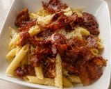 Makaron penne Alfredo krok przepisu 3 zdjęcie