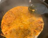 A picture of step 2 of Salmon Red curry.