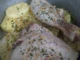 Pollo a la cacerola con papas y batatas 😋