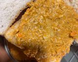 A picture of step 2 of Tandoori mayo sandwich.