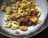 A picture of step 2 of Split moong dal karela.