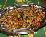 Une image de l'étape 9 de Courgettes bicolores à la pancetta corse et tomates cerise.