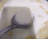 A picture of step 3 of Pasta in white sauce with garlic bread.