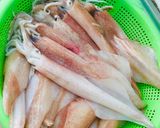 Hình bước làm 1 của món Mực 1 nắng